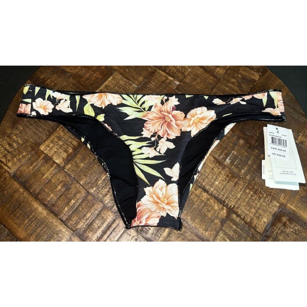 Rip Curl NWT Womens Sol Seeker Black Swim Bikini Tropical Floral Size X-Large - Picture 7 of 16